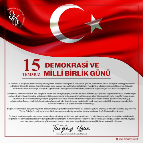 15 Temmuz Demokrasi ve Milli Birlik Günü